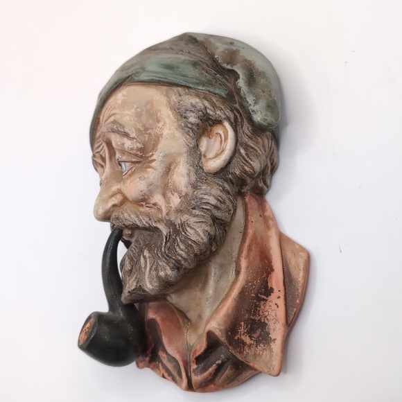 Vintage 1950's Hand Painted Lefton Porcelain Ceramic Sailor Wall Hanging Plaque - Picture 3 of 7